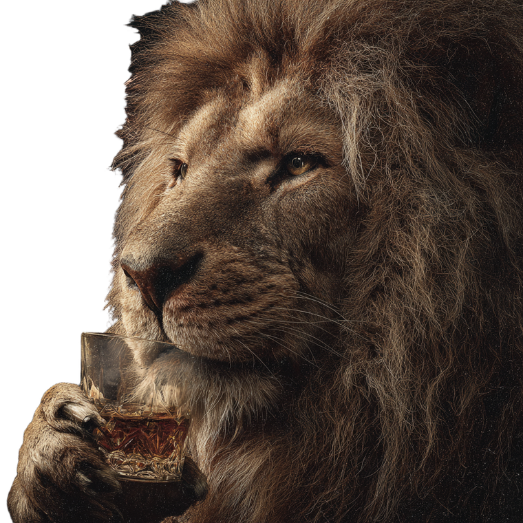 Whiskey Lion Vinyl Car Decal Sticker – Waterproof & UV-Resistant 3.4133333333333336"