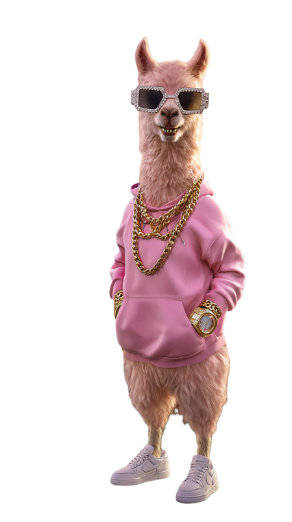Pink Llama Drip Vinyl Car Decal Sticker – Waterproof & UV-Resistant 9.706666666666667"