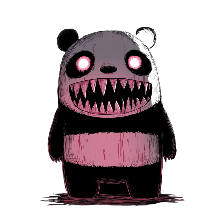 Horror Panda V2 Vinyl Car Decal Sticker – Waterproof & UV-Resistant 6.826666666666667"