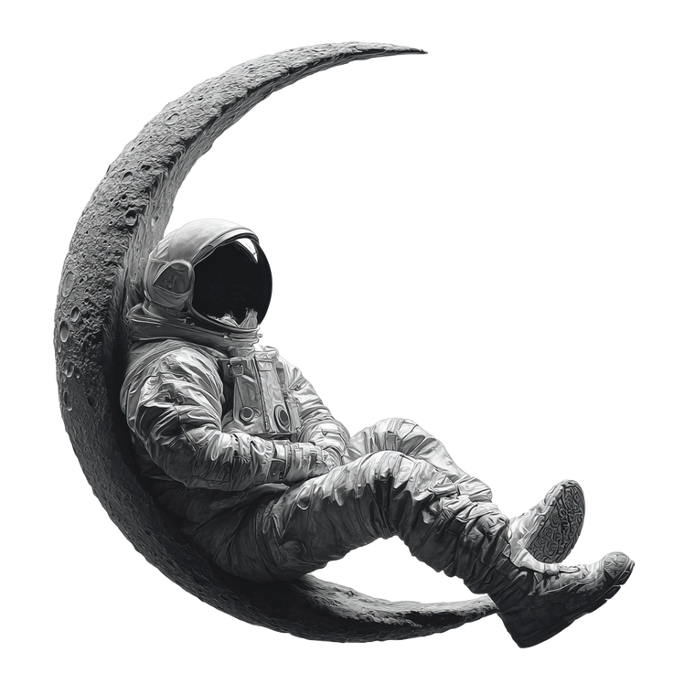 Astronaut On Moon V30 Vinyl Car Decal Sticker – Waterproof & UV-Resistant 3.4133333333333336"