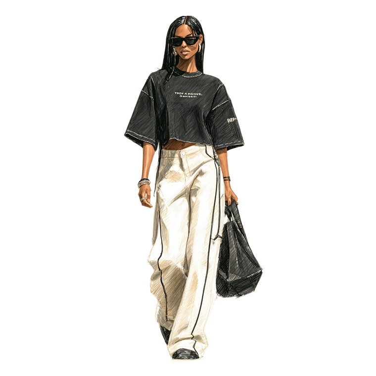 Runway Model Sketch Vinyl Car Decal Sticker – Waterproof & UV-Resistant 6.826666666666667"