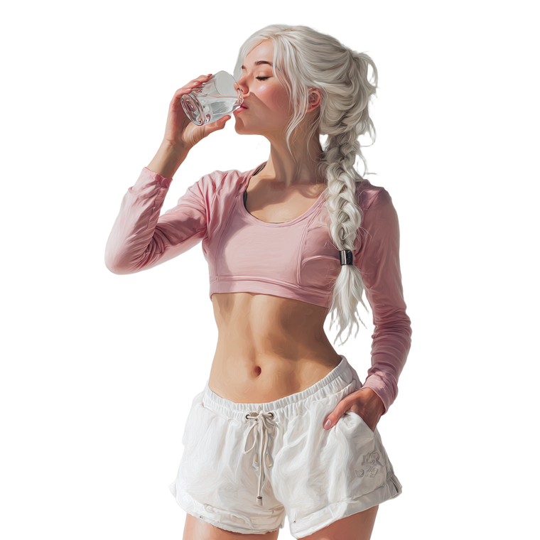 White-Haired Athlete Vinyl Car Decal Sticker – Waterproof & UV-Resistant 3.4133333333333336"