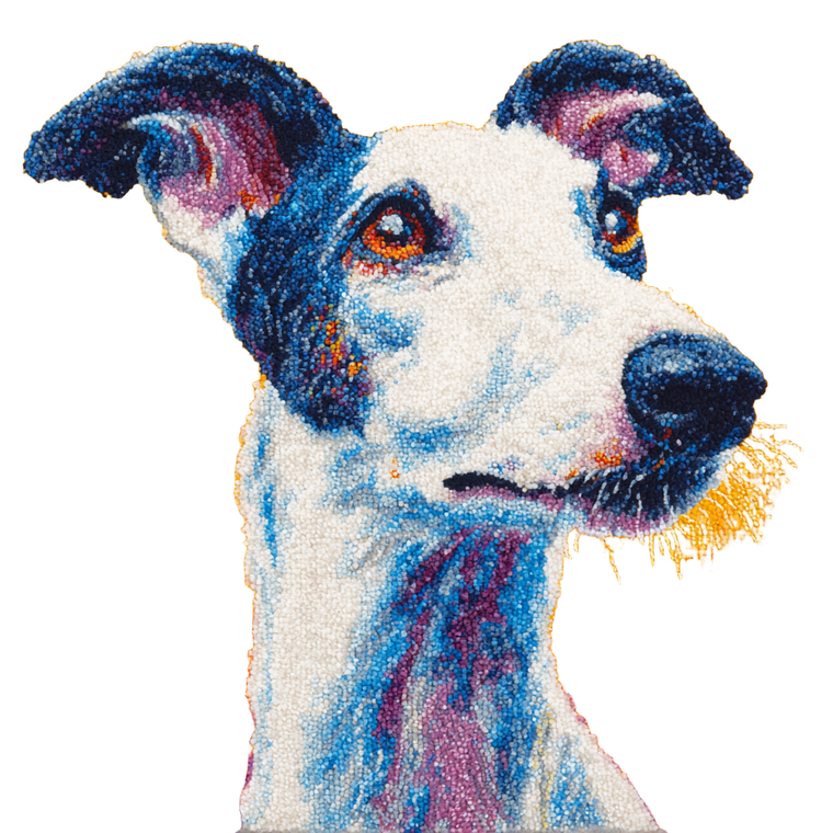 White Whippet Dog V2 Vinyl Car Decal Sticker – Waterproof & UV-Resistant 3.4133333333333336"