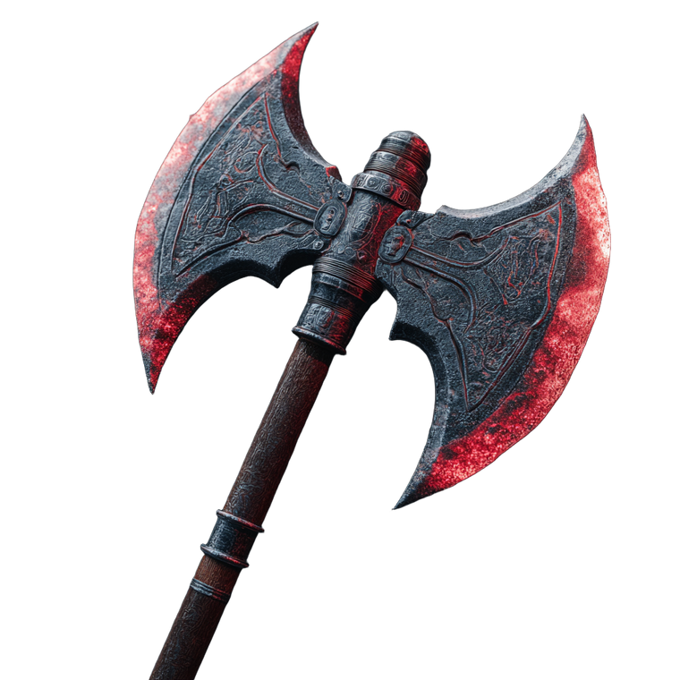 Glowing Greataxe Vinyl Car Decal Sticker – Waterproof & UV-Resistant 3.4133333333333336"