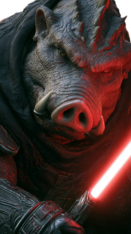 Pig Sith Lord Vinyl Car Decal Sticker – Waterproof & UV-Resistant 9.706666666666667"