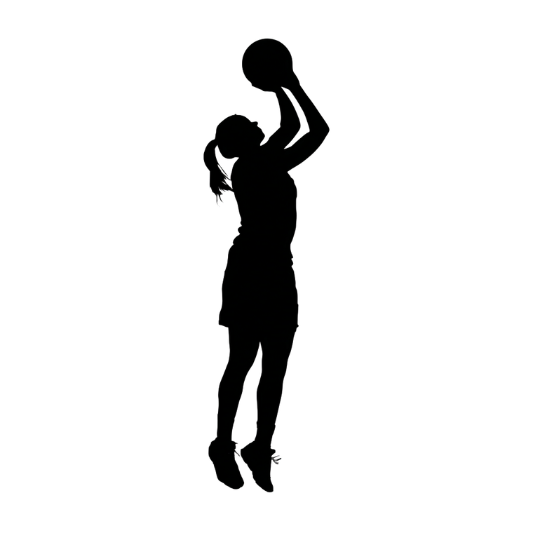 Lady Basketball Silhouette Vinyl Car Decal Sticker – Waterproof & UV-Resistant 6.826666666666667"