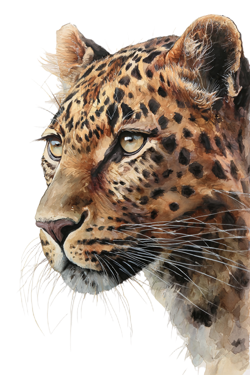 Watercolour Leopard V2 Vinyl Car Decal Sticker – Waterproof & UV-Resistant 8.96"