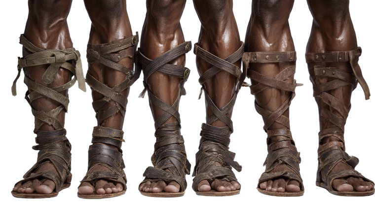 Muscular Calves Sandals Vinyl Car Decal Sticker – Waterproof & UV-Resistant 5.4