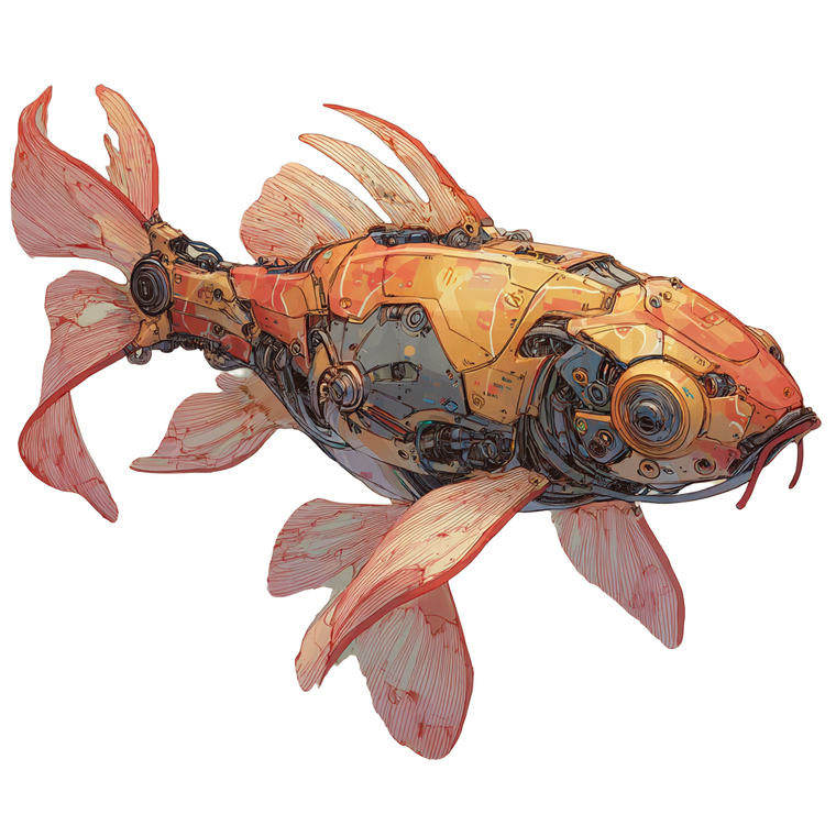 Cyberpunk Koi V2 Vinyl Car Decal Sticker – Waterproof & UV-Resistant 3.4133333333333336"
