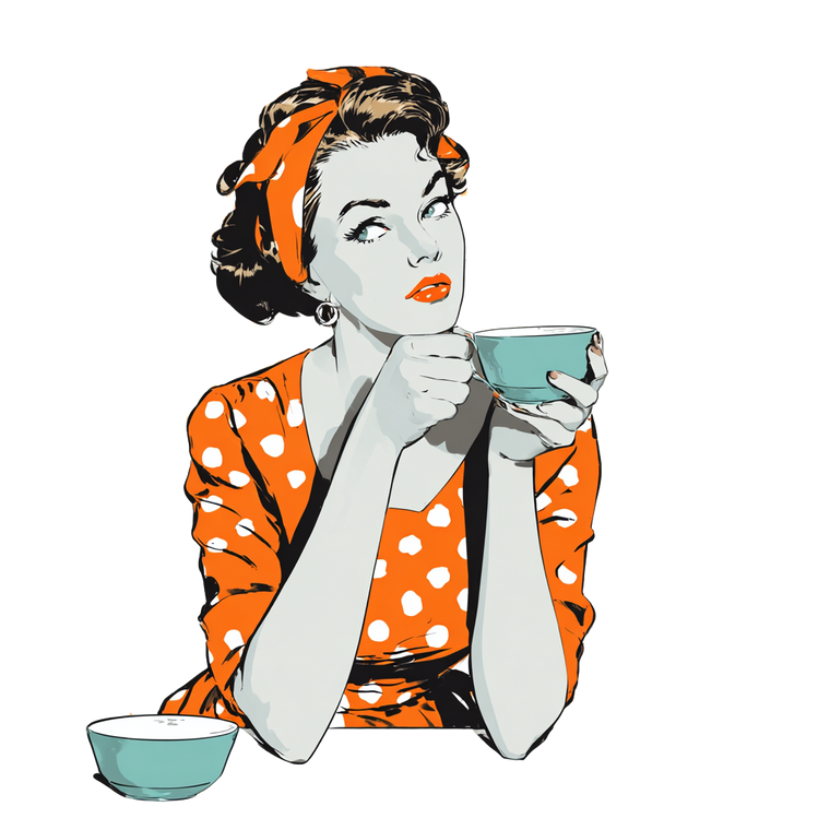 Retro Tea Sip Vinyl Car Decal Sticker – Waterproof & UV-Resistant 6.826666666666667"