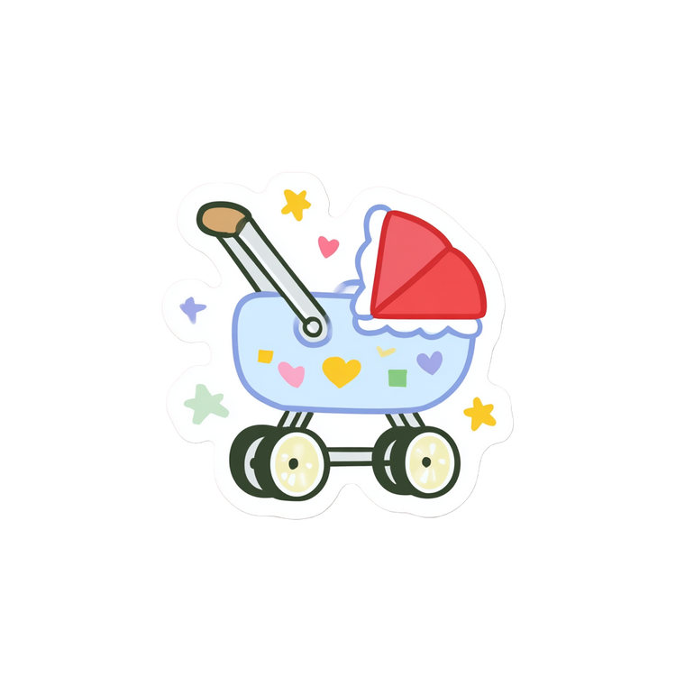 Toddler'S Stroller Vinyl Car Decal Sticker – Waterproof & UV-Resistant 6.826666666666667"