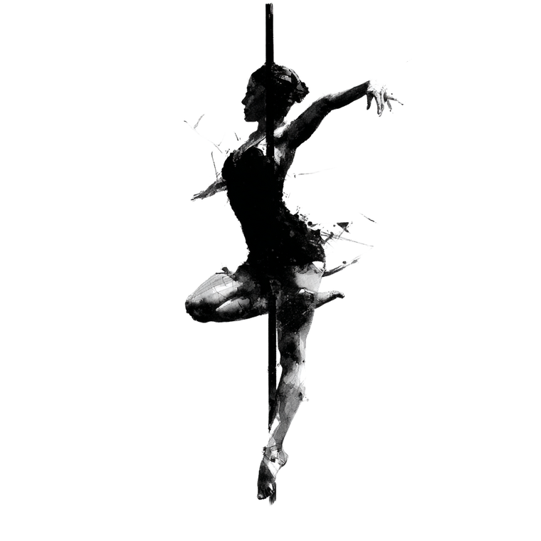 Black Pole Dancer Vinyl Car Decal Sticker – Waterproof & UV-Resistant 3.4133333333333336"