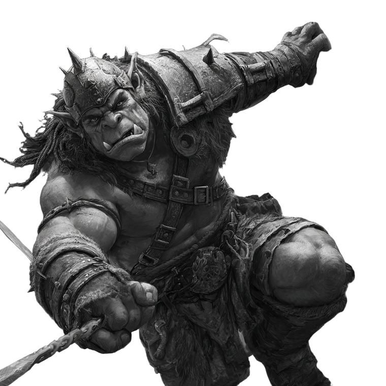 Half-Ogre Raider Vinyl Car Decal Sticker – Waterproof & UV-Resistant 3.4133333333333336"
