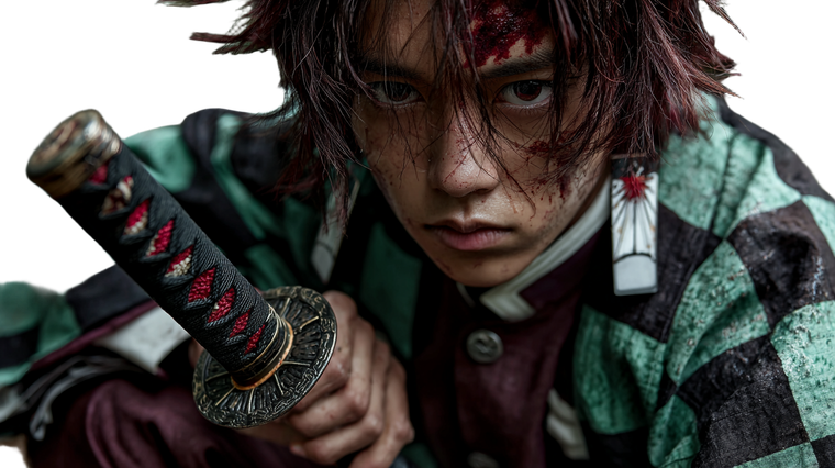 Japanese Teenage Samurai Vinyl Car Decal Sticker – Waterproof & UV-Resistant 5.4