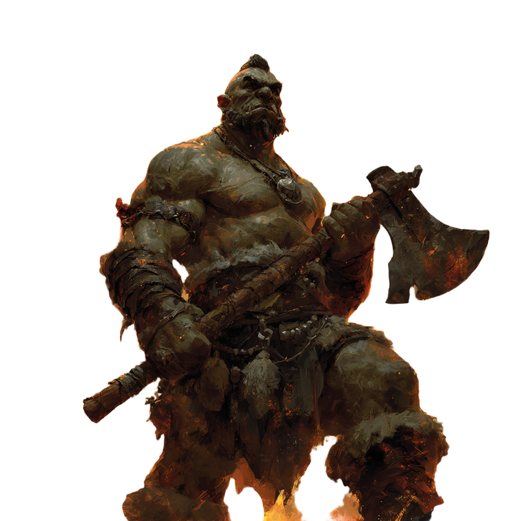 Angry Ogre Barbarian Vinyl Car Decal Sticker – Waterproof & UV-Resistant 3.4133333333333336"