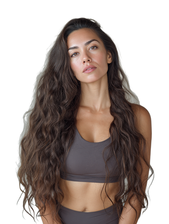 Latina Yoga Model Vinyl Car Decal Sticker – Waterproof & UV-Resistant 8.213333333333333"