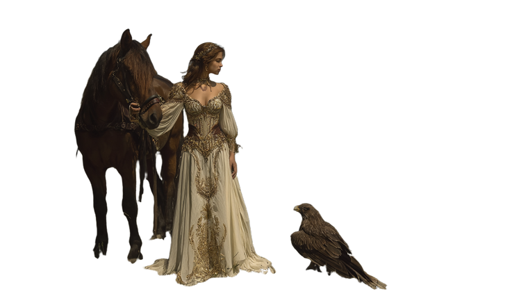 Princess With Horse Vinyl Car Decal Sticker – Waterproof & UV-Resistant 5.4