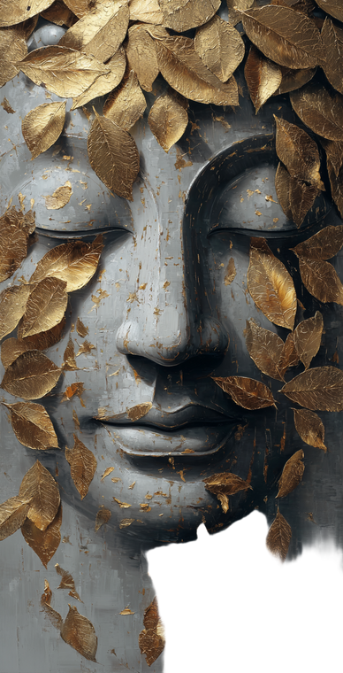 Golden Buddha Face V3 Vinyl Car Decal Sticker – Waterproof & UV-Resistant 5.12"