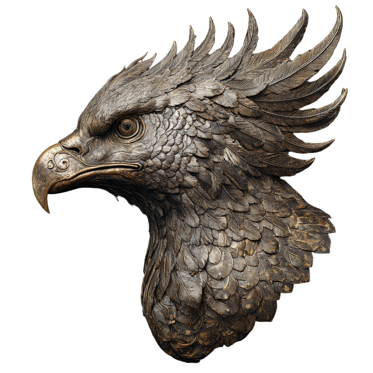 Phoenix Head Profile Vinyl Car Decal Sticker – Waterproof & UV-Resistant 3.4133333333333336"