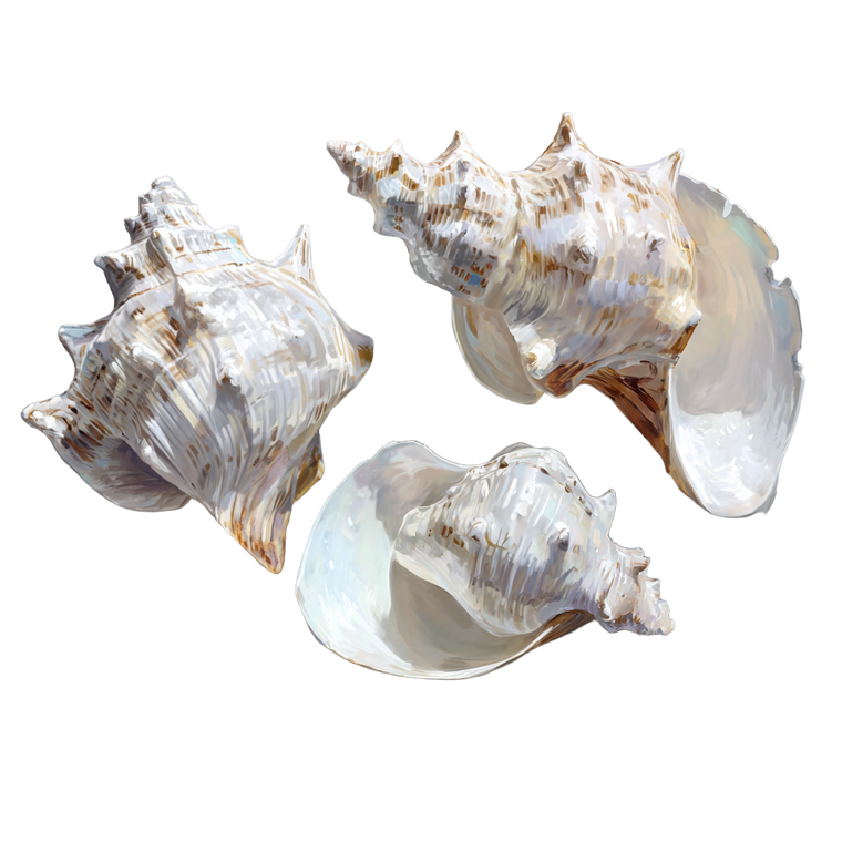 White Shells Up Vinyl Car Decal Sticker – Waterproof & UV-Resistant 3.4133333333333336"
