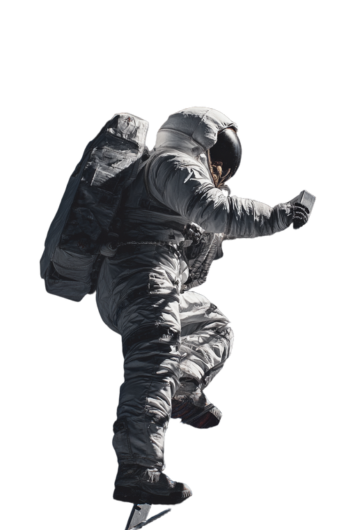 Astronaut On Ladder Vinyl Car Decal Sticker – Waterproof & UV-Resistant 4.4