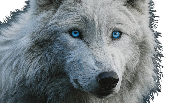 Majestic White Wolf V7 Vinyl Car Decal Sticker – Waterproof & UV-Resistant 2.72"