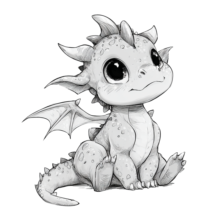 Baby Dragon Cartoon Vinyl Car Decal Sticker – Waterproof & UV-Resistant 3.4133333333333336"