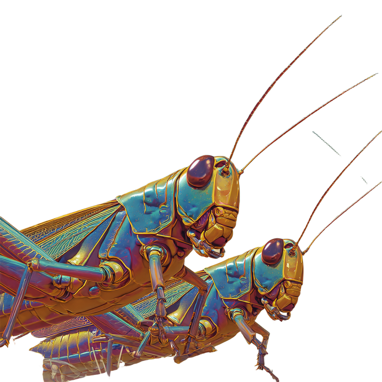 Intergalactic Locusts Vinyl Car Decal Sticker – Waterproof & UV-Resistant 3.4133333333333336"