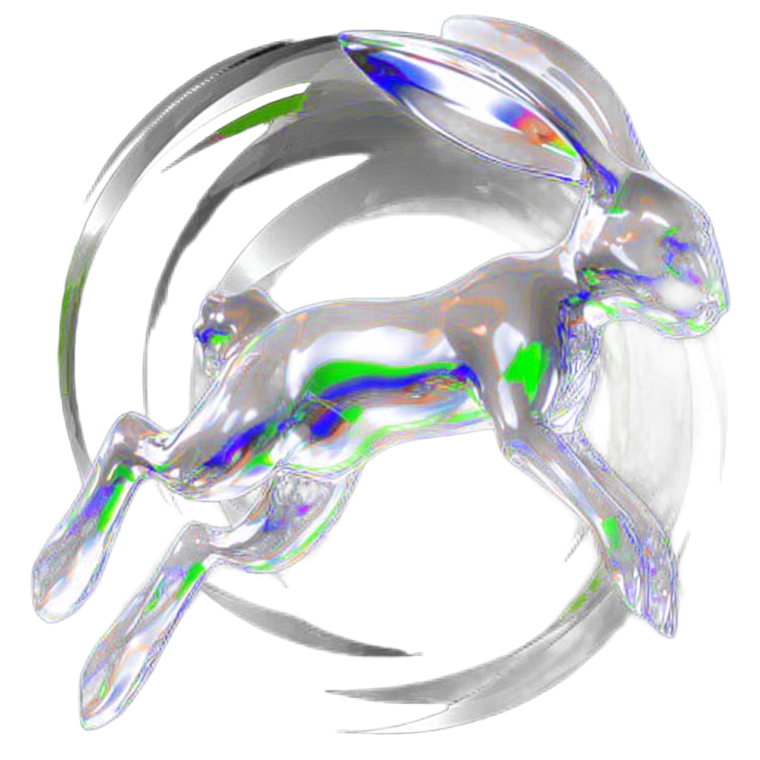 Jumping Hare V2 Vinyl Car Decal Sticker – Waterproof & UV-Resistant 6.826666666666667"
