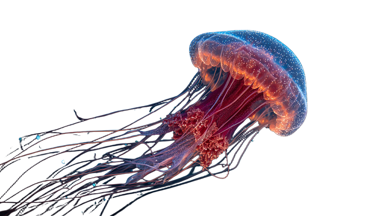 Atolla Jellyfish Glow Vinyl Car Decal Sticker – Waterproof & UV-Resistant 2.72"