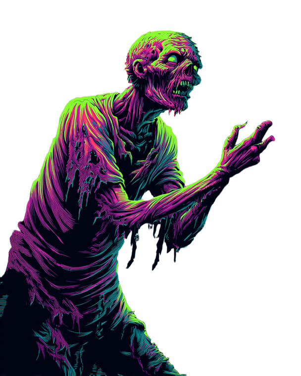Rotted Zombie Vinyl Car Decal Sticker – Waterproof & UV-Resistant 4.0"