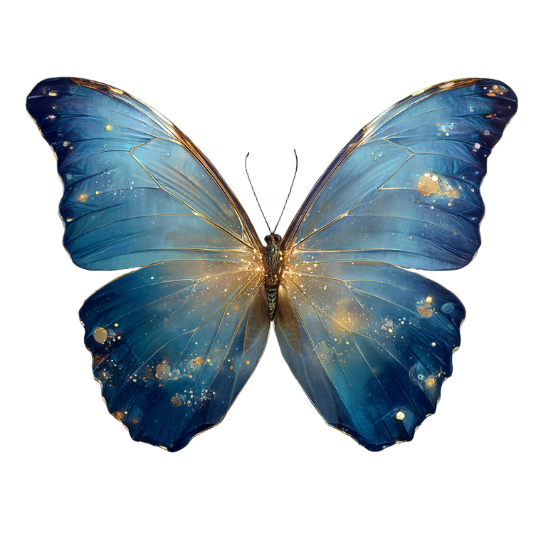 Morpho Butterfly Fairy V2 Vinyl Car Decal Sticker – Waterproof & UV-Resistant 3.4133333333333336"
