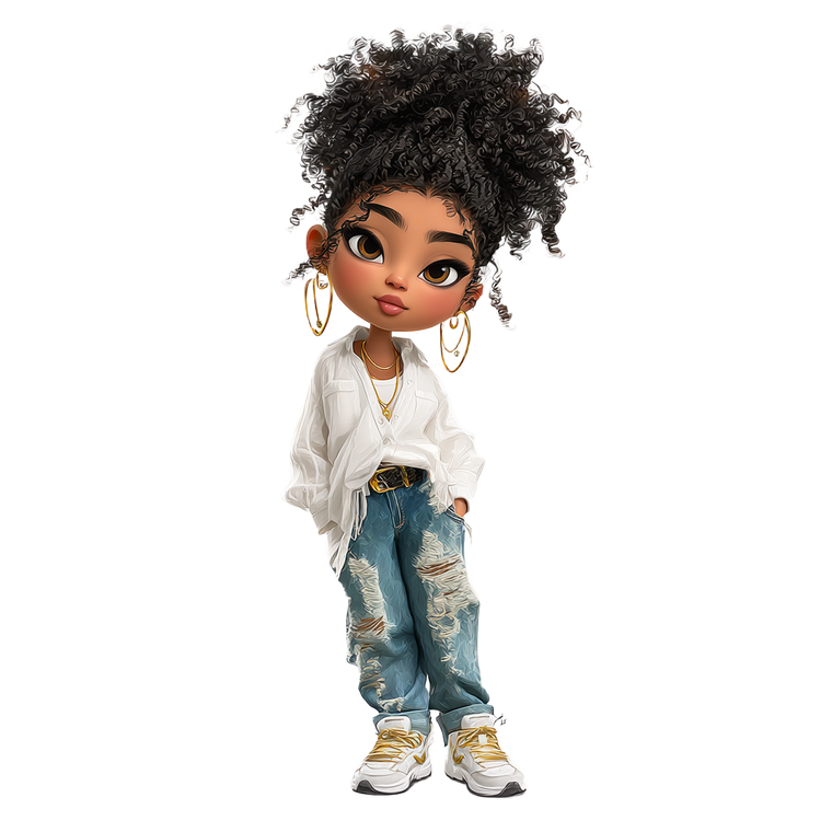 Chibi Girl Outfit Vinyl Car Decal Sticker – Waterproof & UV-Resistant 3.4133333333333336"
