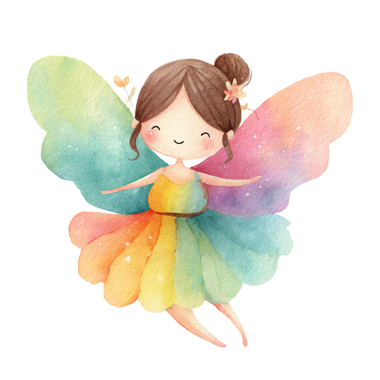 Rainbow Fairy Vinyl Car Decal Sticker – Waterproof & UV-Resistant 6.826666666666667"
