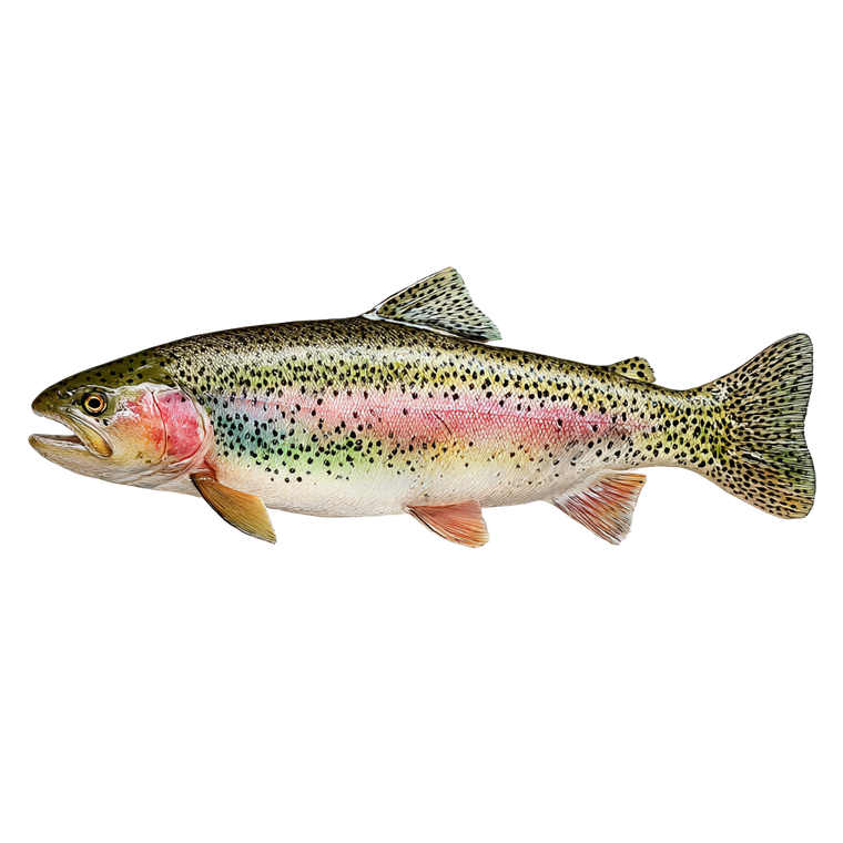 Rainbow Trout Beauty Vinyl Car Decal Sticker – Waterproof & UV-Resistant 6.826666666666667"