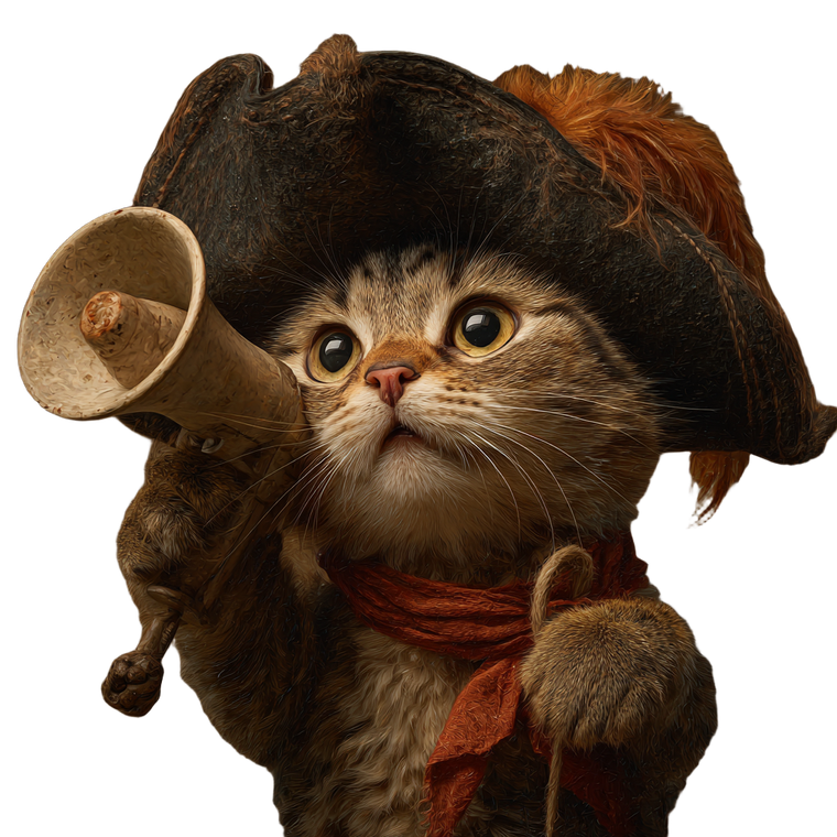 Cat With Megaphone Vinyl Car Decal Sticker – Waterproof & UV-Resistant 3.4133333333333336"