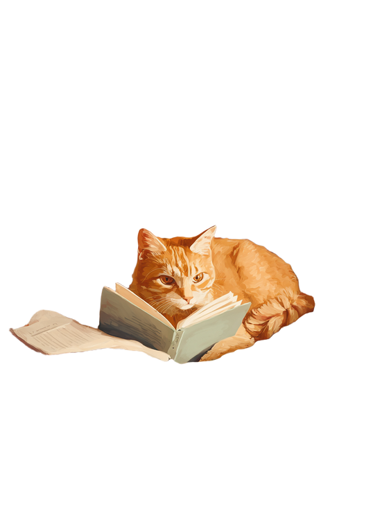 Reading Cat V28 Vinyl Car Decal Sticker – Waterproof & UV-Resistant 4.266666666666667"