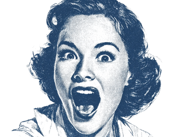 Excited Vintage Woman Vinyl Car Decal Sticker – Waterproof & UV-Resistant 3.0933333333333333"