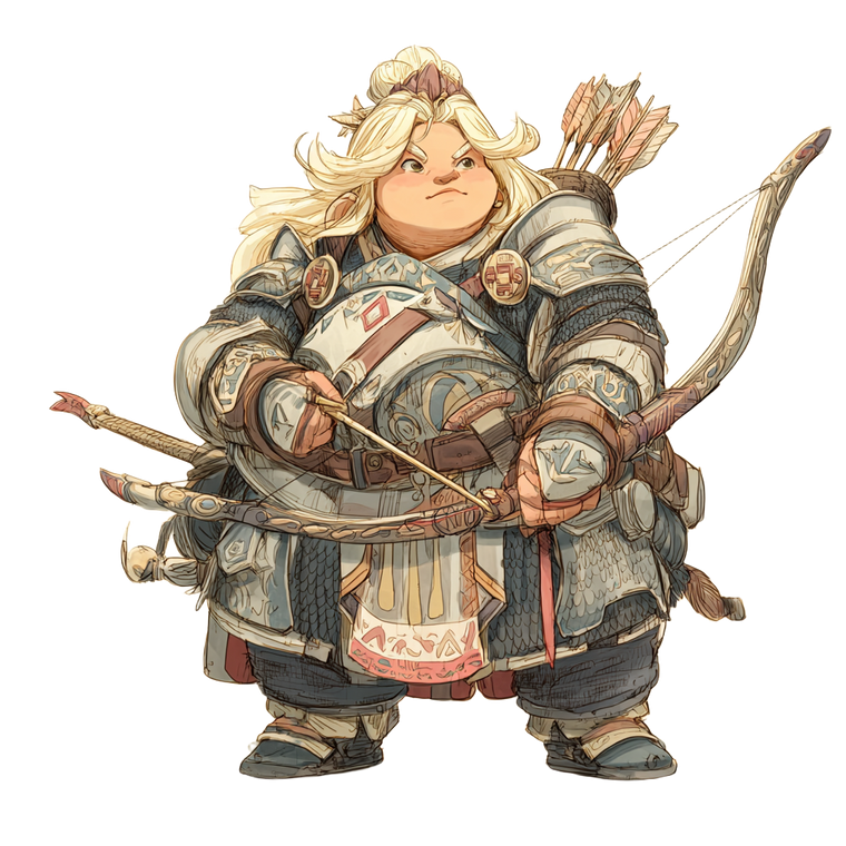 Dwarven Archer Woman Vinyl Car Decal Sticker – Waterproof & UV-Resistant 3.4133333333333336"
