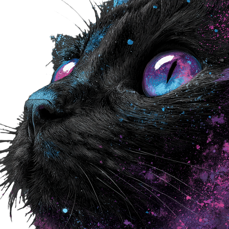 Galaxy Cat V3 Vinyl Car Decal Sticker – Waterproof & UV-Resistant 6.826666666666667"