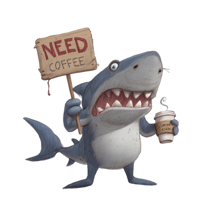 Cartoon Shark Sign Vinyl Car Decal Sticker – Waterproof & UV-Resistant 3.4133333333333336"