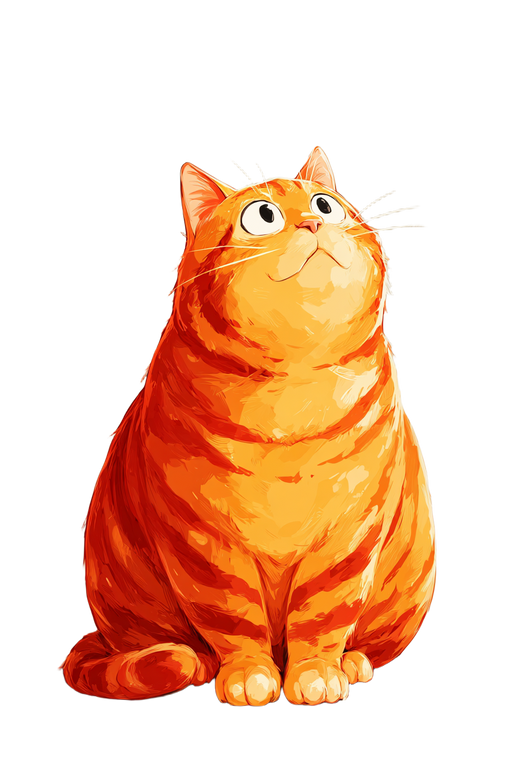 Chubby Cat Charlie Vinyl Car Decal Sticker – Waterproof & UV-Resistant 4.4