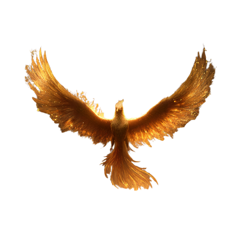 Golden Phoenix Rising V5 Vinyl Car Decal Sticker – Waterproof & UV-Resistant 6.826666666666667"