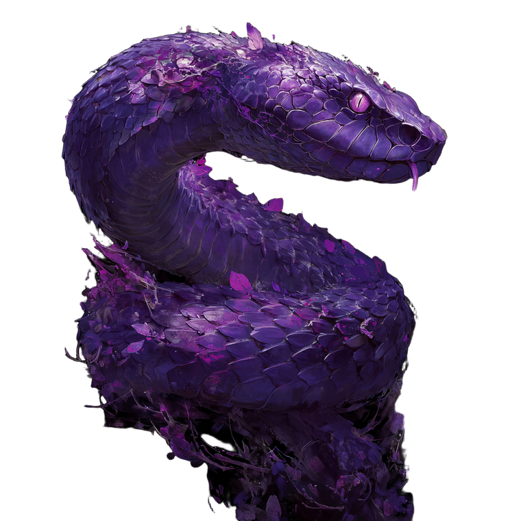 Purple Poison Basilisk Vinyl Car Decal Sticker – Waterproof & UV-Resistant 3.4133333333333336"