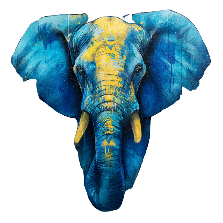 Graffiti Elephant Vinyl Car Decal Sticker – Waterproof & UV-Resistant 3.4133333333333336"