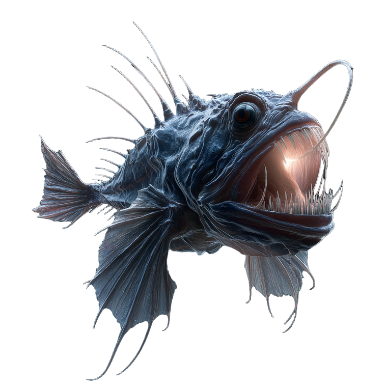 Deep Sea Angler V5 Vinyl Car Decal Sticker – Waterproof & UV-Resistant 3.4133333333333336"