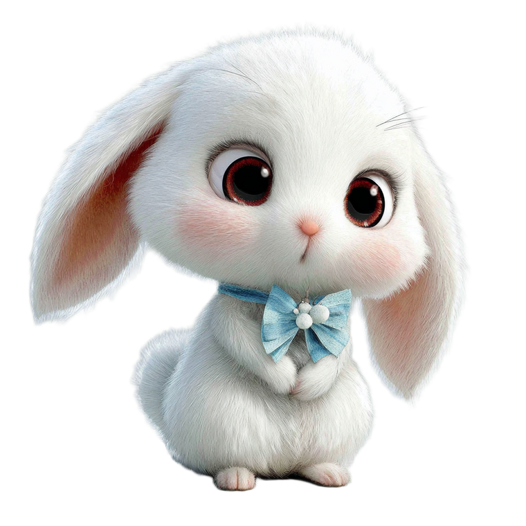 Shy Cartoon Bunny Vinyl Car Decal Sticker – Waterproof & UV-Resistant 3.4133333333333336"
