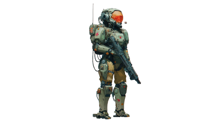 Cyberpunk Mech Trooper Vinyl Car Decal Sticker – Waterproof & UV-Resistant 5.4