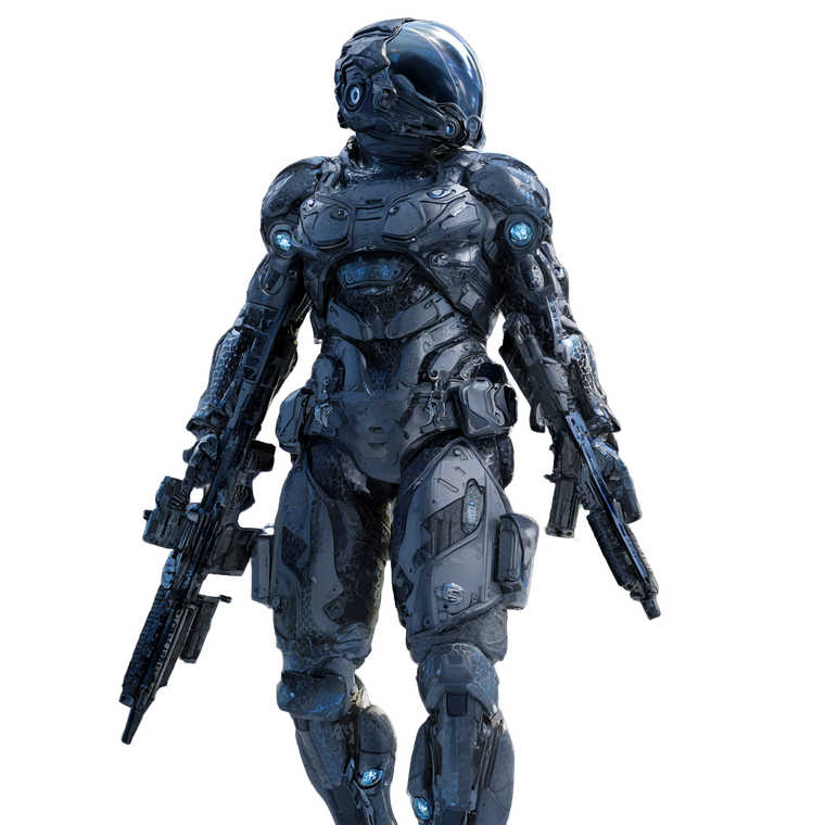 Futuristic Space Soldier V8 Vinyl Car Decal Sticker – Waterproof & UV-Resistant 3.4133333333333336"