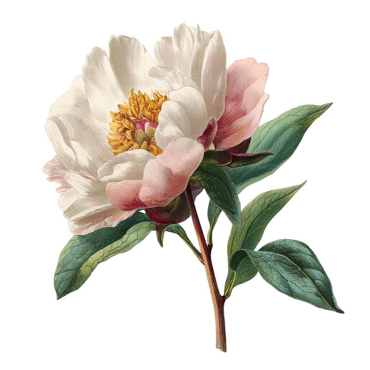 Vintage Botanical Flower V2 Vinyl Car Decal Sticker – Waterproof & UV-Resistant 3.4133333333333336"